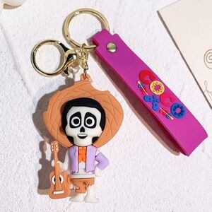 2/$14 💥🆕 Disney Pixar 3D PVC Coco Hector Figure Silicon Key Chain | 4559